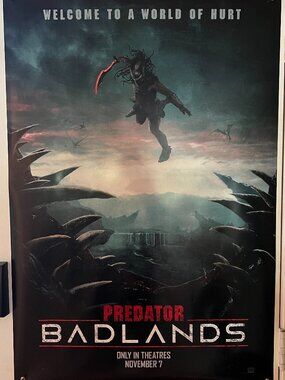 PREDATOR: BADLANDS (2025) - ORIGINAL DOUBLE SIDED 2nd ADVANCE MOVIE POSTER